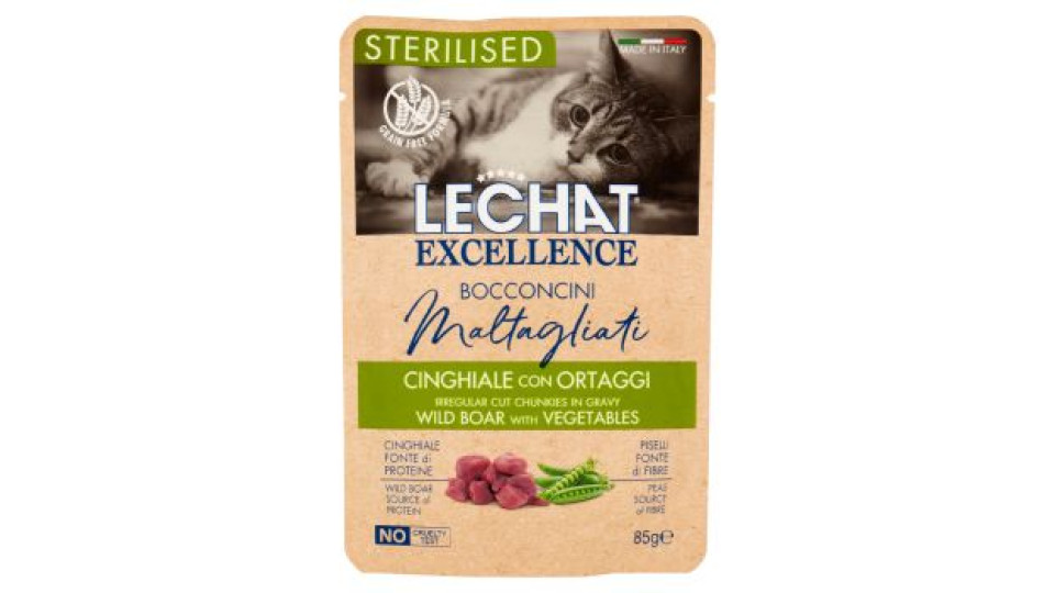 LeChat Excellence Bocconcini Maltagliati Cinghiale con Ortaggi 85 g