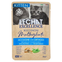 LeChat Excellence Kitten Bocconcini Maltagliati Acciughe con Ortaggi 85 g