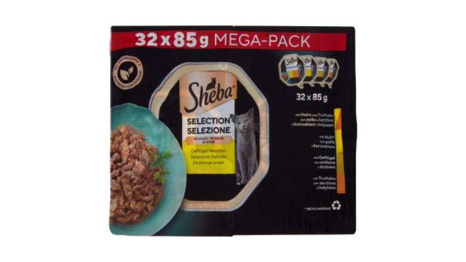 Sheba Selezione in salsa cibo umido gatto Selezione Delicata 32x85g