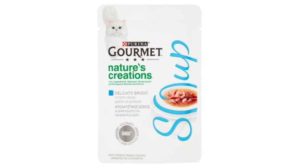 PURINA GOURMET Nature's Creations Soup Tonno & Gamberetti 40g