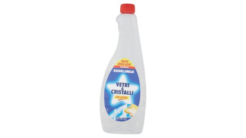 Esselunga Vetri & cristalli con alcool ricarica 750 ml