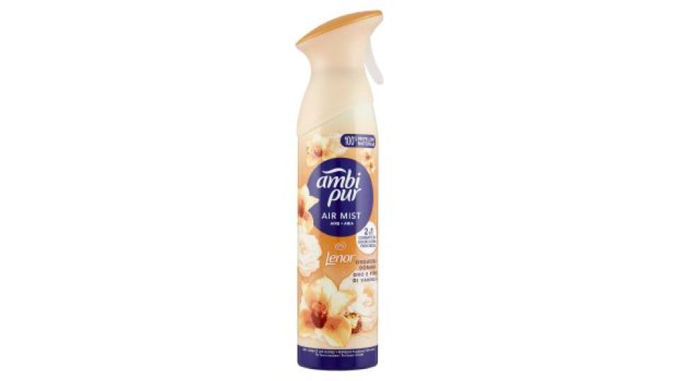 Ambi Pur Profumatore per Ambienti Deodorante Spray, Oro e Fiori di Vaniglia 185 ml