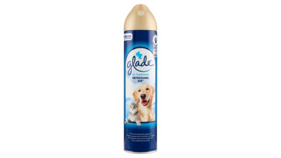 Glade Deodorante per Ambienti Spray Fragranza Refreshing Air¿ Combatte odori animali domestici 300ml