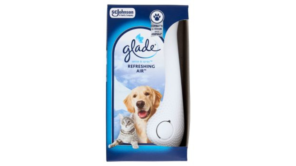Glade® Sense & Spray Profumatore per Ambienti, Refreshing Air¿, Contro gli odori degli animali, 18ml