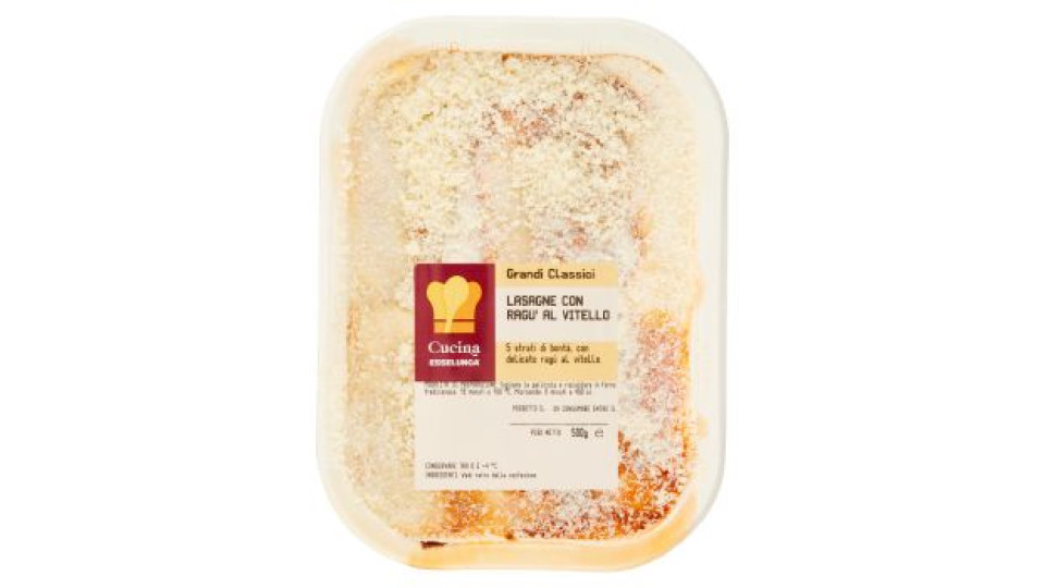 Cucina Esselunga Lasagne con ragù al vitello 500 g