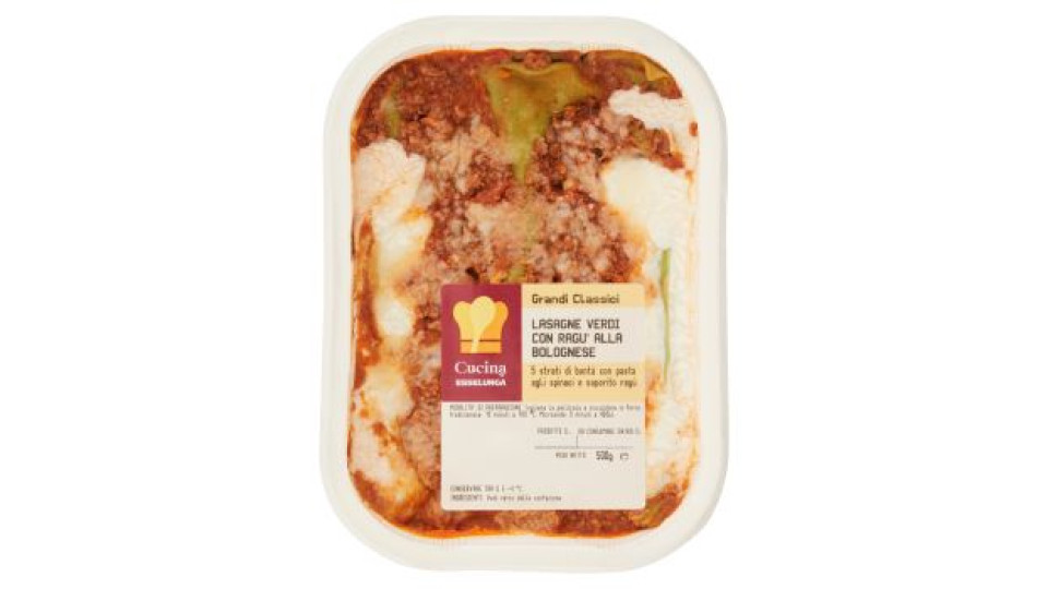 Cucina Esselunga Lasagne verdi con ragù alla bolognese 500 g