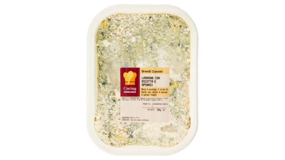 Cucina Esselunga Lasagne con ricotta e spinaci 500 g
