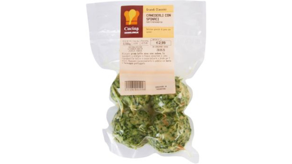 Cucina Esselunga Canederli con spinaci