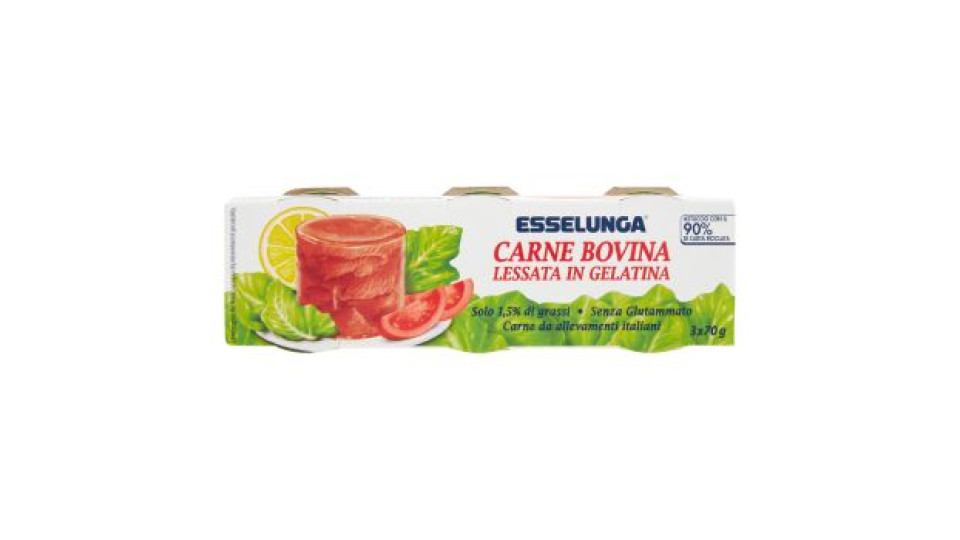 Esselunga, carne bovina lessata in gelatina vegetale