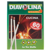 Diavolina Fuoco Cucina Fiammiferi 60 pz