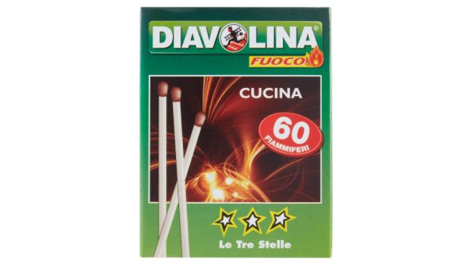 Diavolina Fuoco Cucina Fiammiferi 60 pz