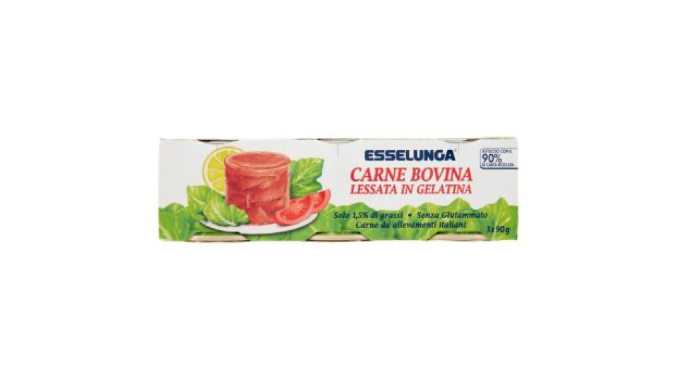Esselunga, carne bovina lessata in gelatina vegetale