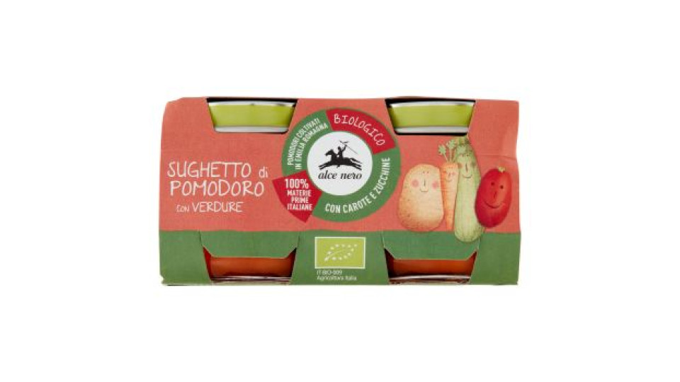 alce nero Sughetto di Pomodoro con Verdure 2 x 80 g