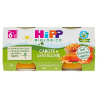 HiPP Biologico Carote e Lenticchie Omogeneizzato 2 x 80 g
