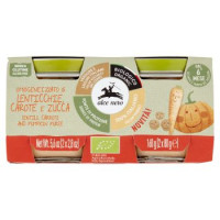 alce nero Omogeneizzato di Lenticchie, Carote e Zucca 2 x 80 g