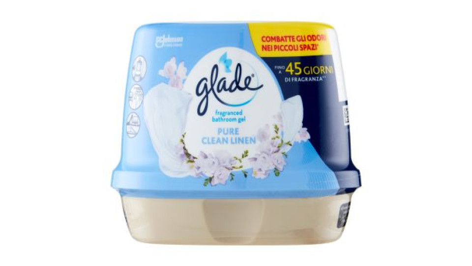 Glade® Gel Bagno, Profumatore per ambienti, Fragranza Clean Linen 180g