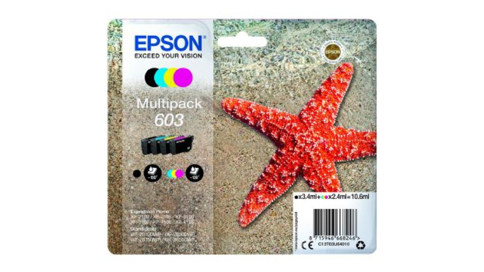 Epson Cartuccia d'inchiostro Multipack 603, nero, ciano, magenta, giallo
