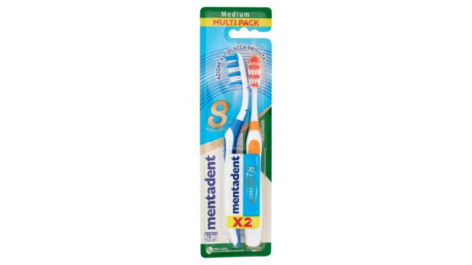 Mentadent Comfort 8 Action Medium Bipack
