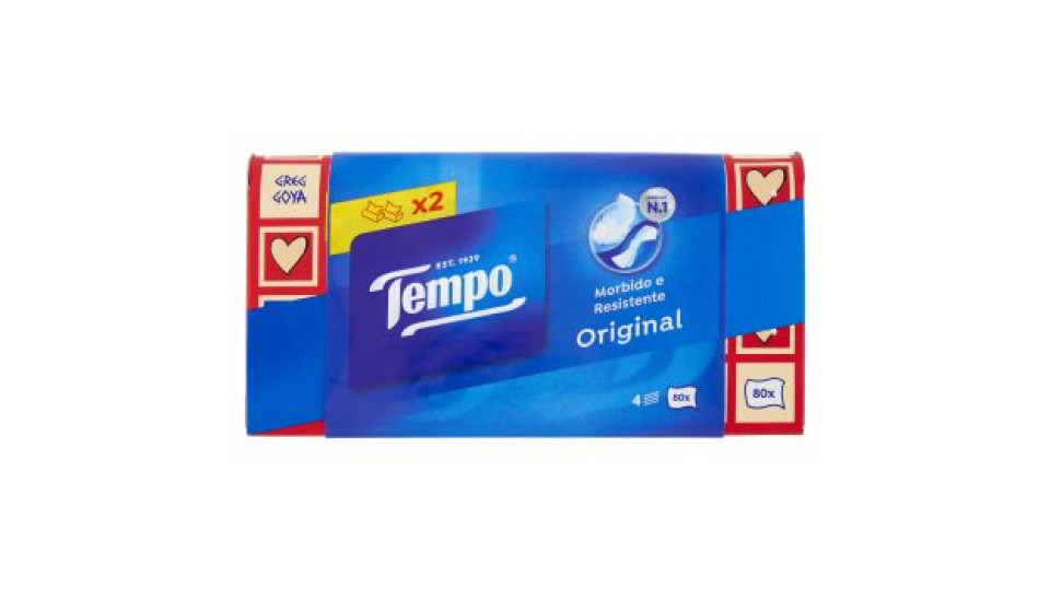 Tempo Original Fazzoletti 4 veli 2x80 pz