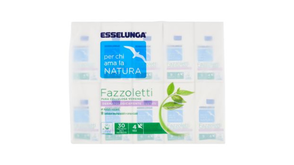 Esselunga Per chi ama la natura Fazzoletti 30 pacchetti da 9 fazzoletti