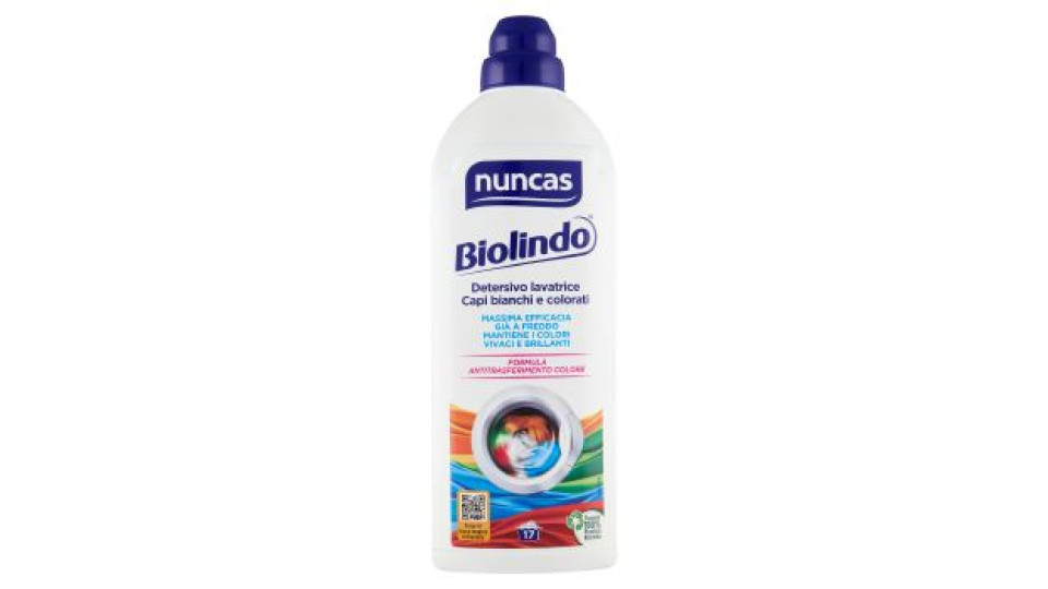nuncas Biolindo Detersivo lavatrice Capi bianchi e colorati 1 l