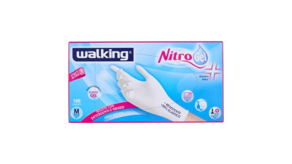 walking Nidro Gel Guanti M 7-7¿ 100 pz