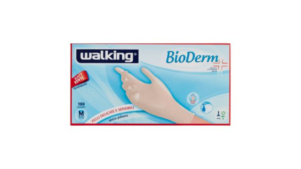 Walking BioDerm Guanti M 7-7¿ 100 pz