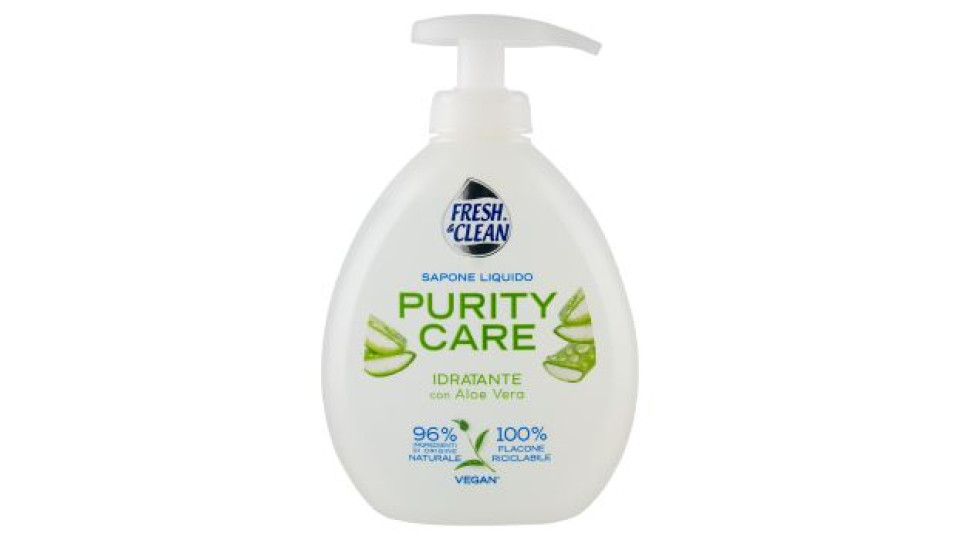 Fresh & Clean Sapone Liquido Purity Care Idratante con Aloe Vera 300 ml