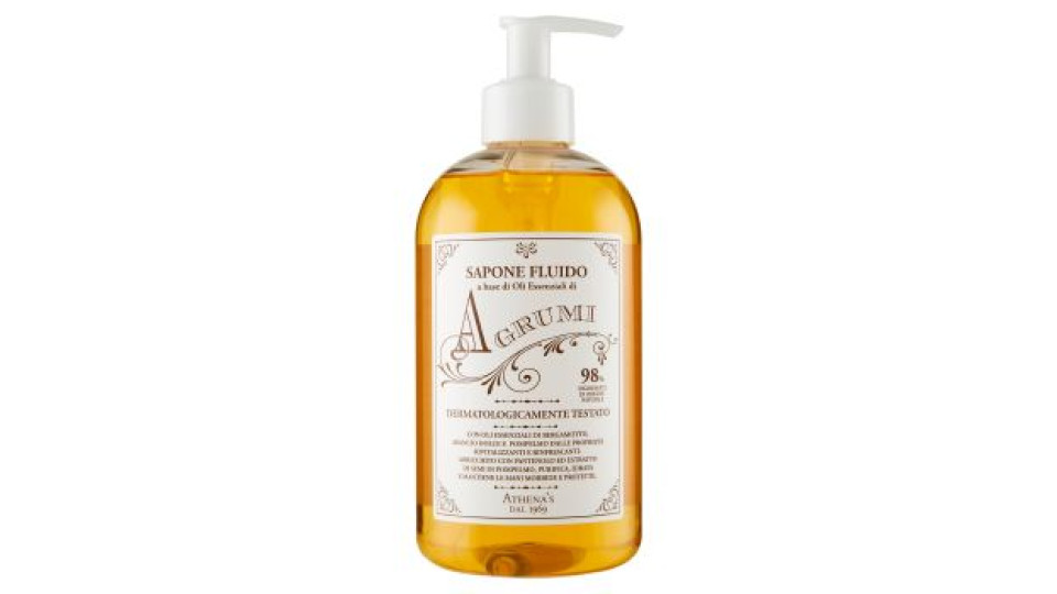 Athena's Sapone Fluido a base di Oli Essenziali di Agrumi 500 ml
