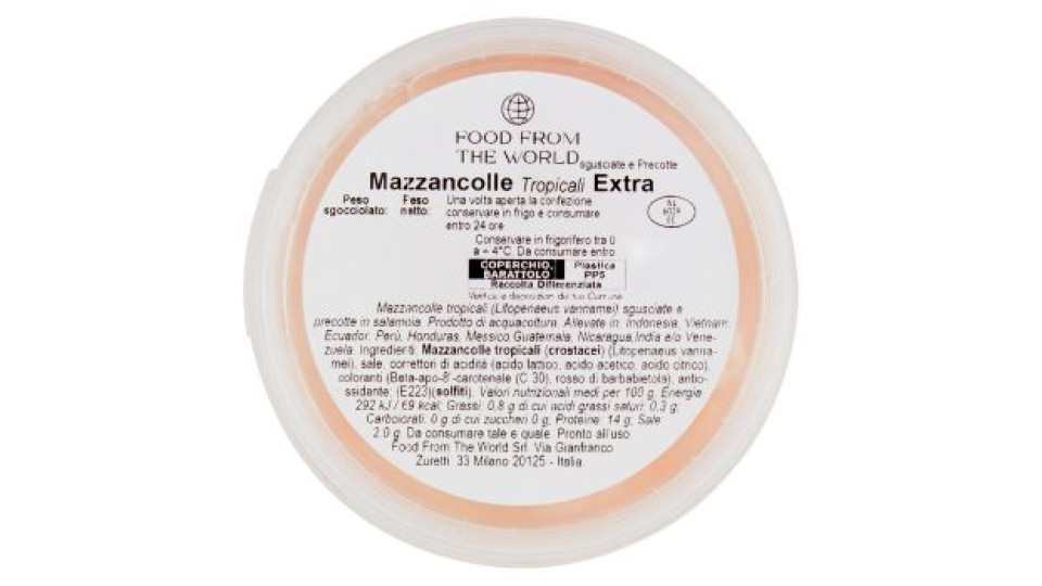 Food From The World Mazzancolle Tropicali Extra sgusciate e Precotte 240 g