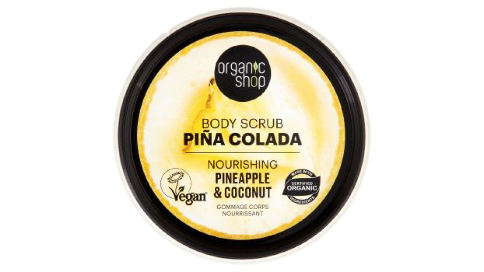Organic Shop, Scrub Corpo Piña Colada Nutriente 250 ml