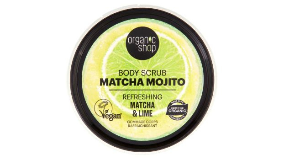 Organic Shop, Body Scrub Matcha Mojito Rinfrescante Matcha e Lime 250 ml