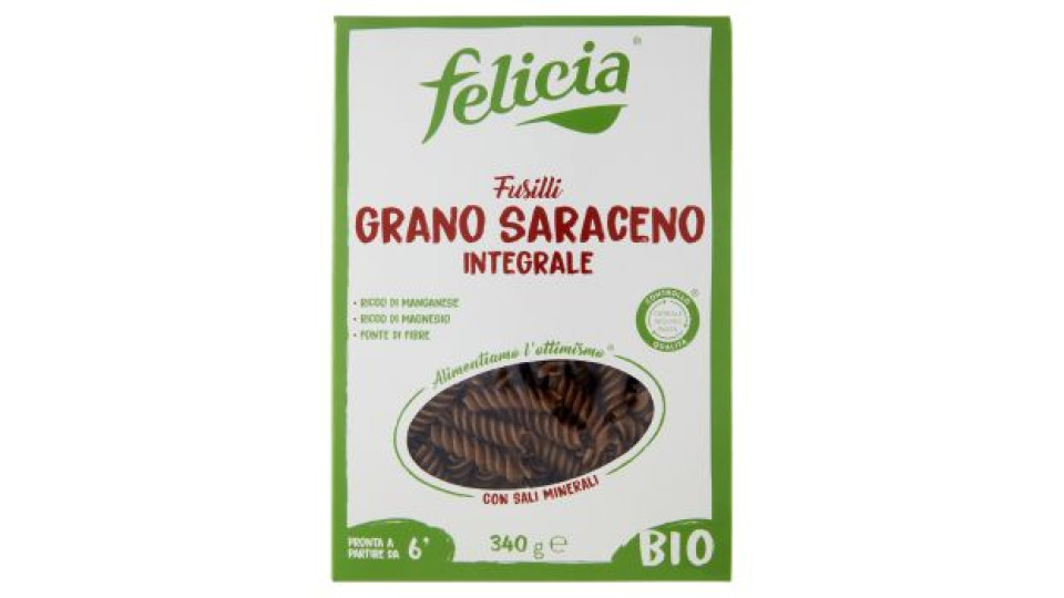 felicia Fusilli Grano Saraceno Integrale Bio 340 g