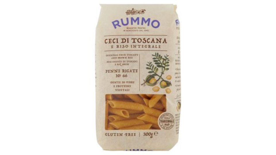 Rummo Ceci di Toscana e Riso Integrale Penne Rigate N° 66 300 g