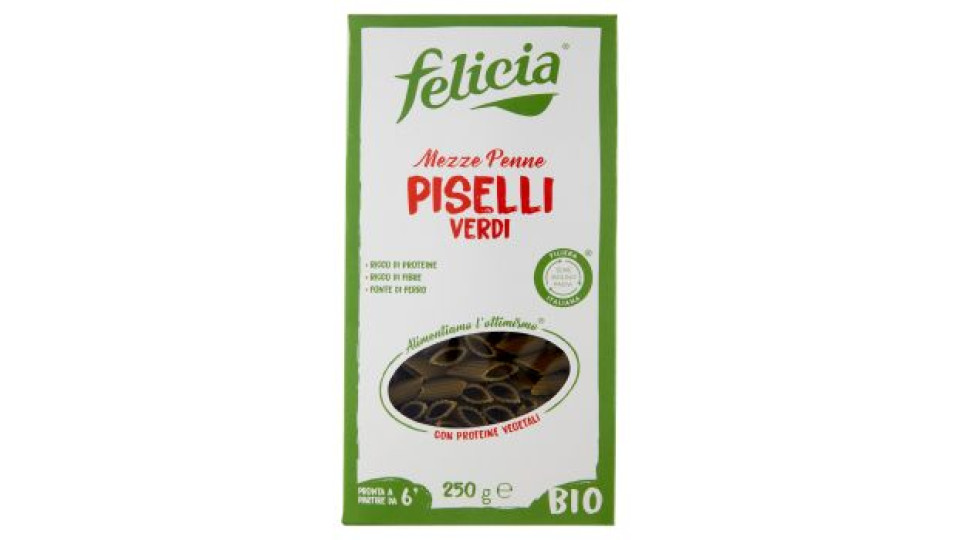 felicia Mezze Penne Piselli Verdi Bio 250 g