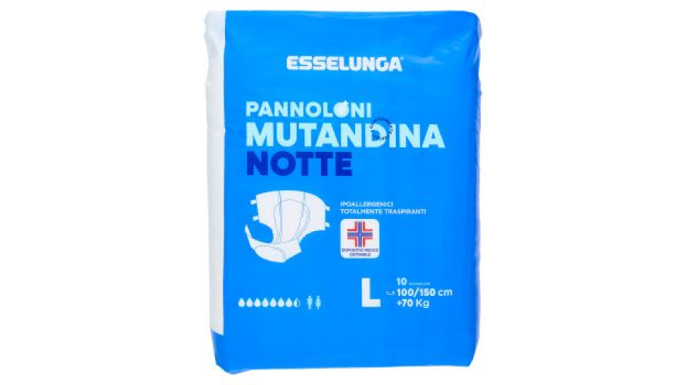 Esselunga Pannoloni mutandina notte L 10 pz