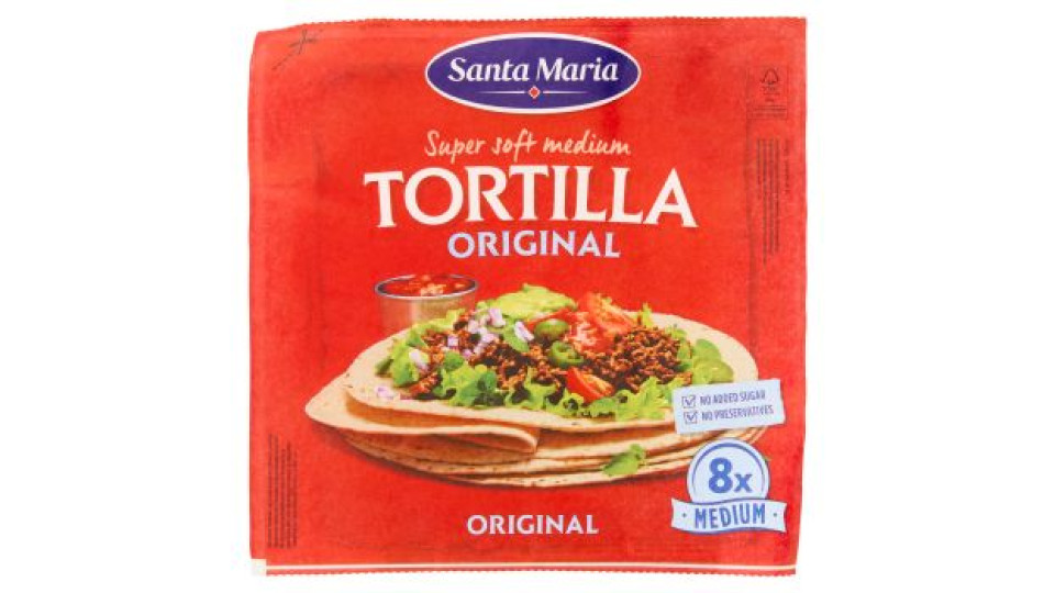 Santa Maria Super soft medium Tortilla Original 8x Medium 320 g