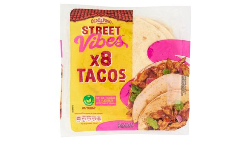 Old El Paso Street Vibes x8 Tacos Mini Tortillas 8 x 28 g