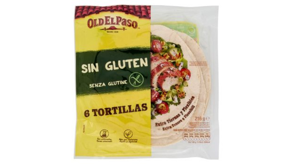 Old El Paso Senza Glutine 6 Tortillas 6 x 36 g