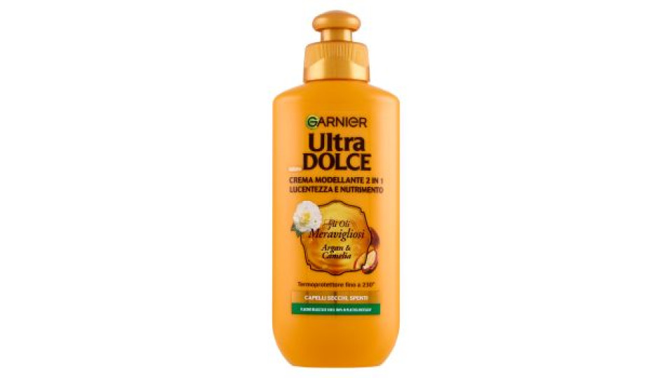 Garnier Ultra Dolce Crema Modellante 2 in 1 gli Oli Meravigliosi Argan & Camelia 200 ml