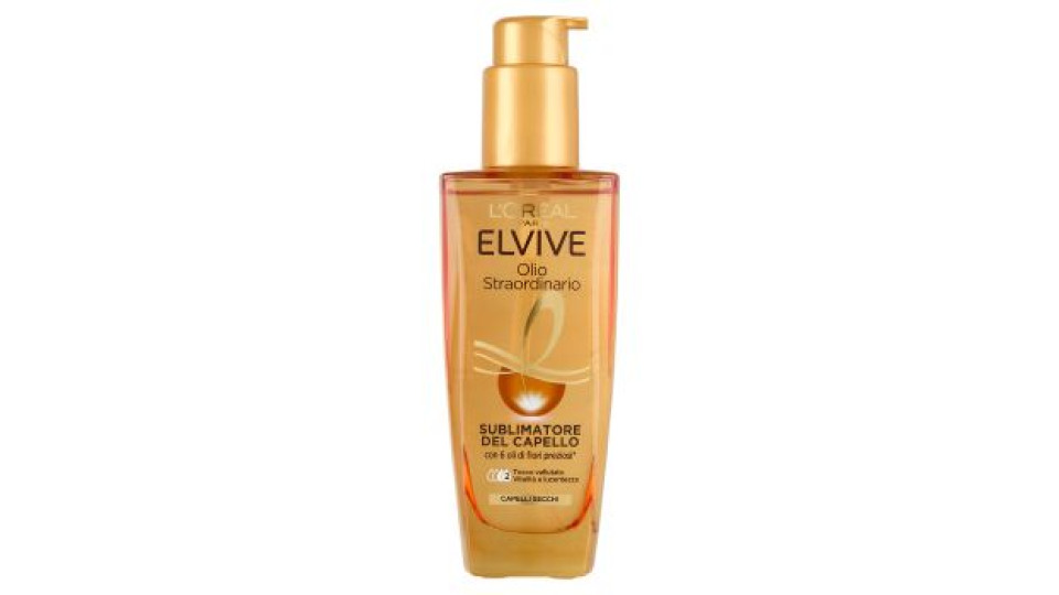 Elvive Olio Straordinario Sublimatore del Capello, per Capelli Secchi, 100 ml