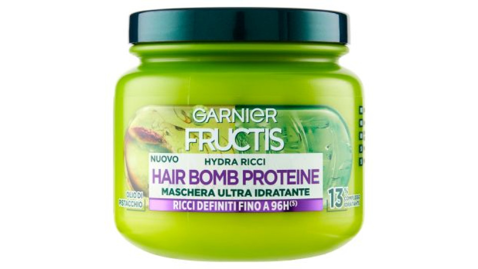 Garnier Fructis Hydra Ricci Hair Bomb Proteine, maschera ultra idratante 320 ml