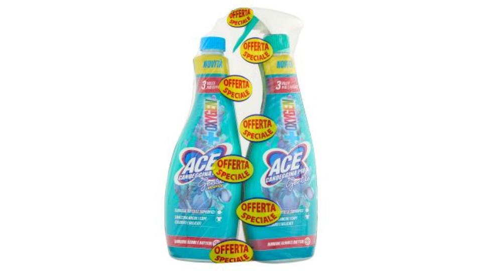 Ace Candeggina Più Gentile +Oxygen + Ricarica 2 x 650 ml