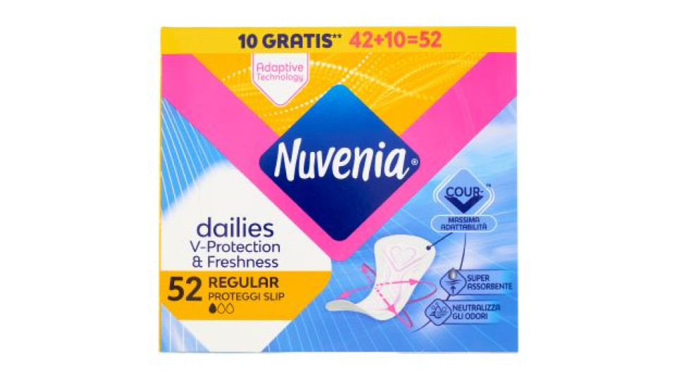 Nuvenia dailies V-Protection & Freshness Regular Proteggi Slip 52 pz