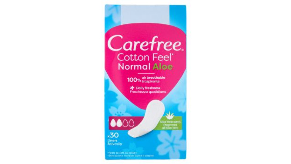 Carefree Cotton Feel* Normal Aloe Fragranza all'Aloe Vera Salvaslip 30 pz