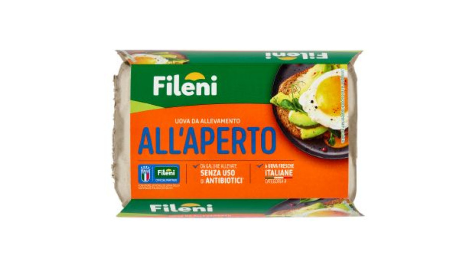 Fileni Uova da Allevamento all'Aperto 6 Uova Fresche 320 g