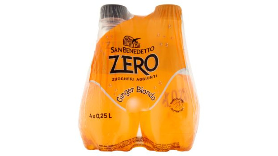San Benedetto Ginger Biondo Zero 4 x 0,25 L