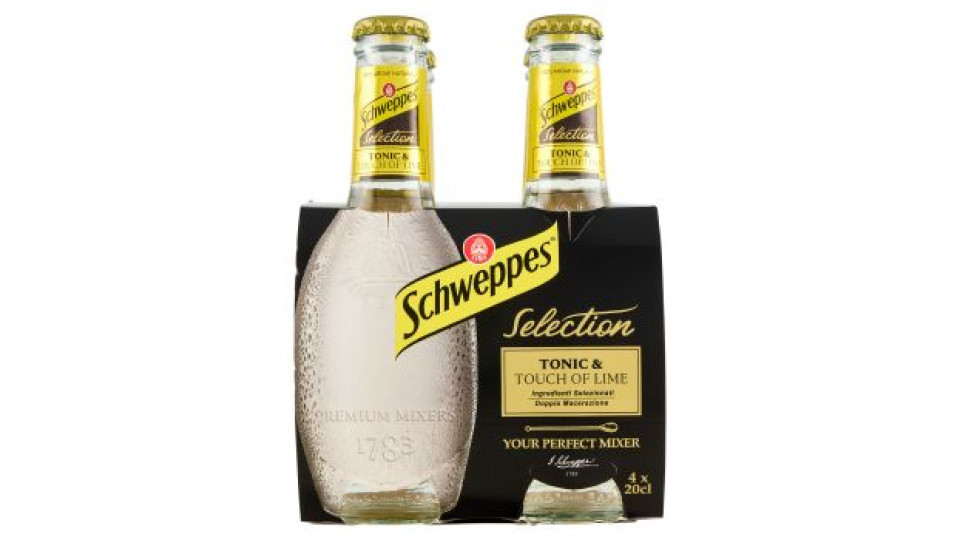 Schweppes Selection Tonic & Touch of Lime cluster 4 x 0,20L OW
