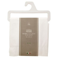 Coppia Federe Percalle Bianco 50 x 80 cm
