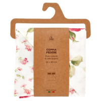 Coppia Federe 52 x 82 cm Fiore Grande/Piccolo Rosa